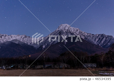 原村から八ヶ岳に昇る星 原村から八ヶ岳に昇る星 46534395