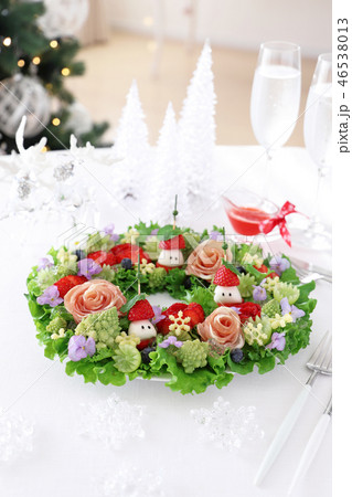 クリスマスリースサラダ クリスマスリースサラダ 46538013