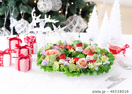 クリスマスリースサラダ クリスマスリースサラダ 46538016