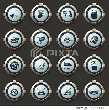 Car wash shower service icons set Car wash shower service icons set 46541140