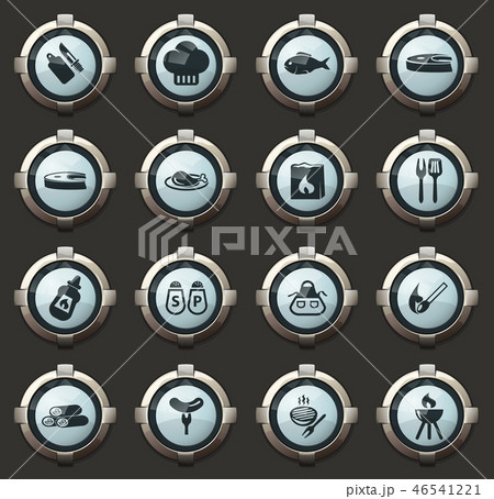 Barbecue icons set 46541221