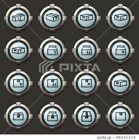 Simple icons set of box Simple icons set of box 46541319
