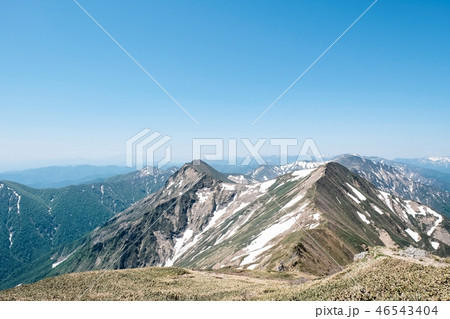 春の谷川岳登山 （天神尾根ルートより俎嵓・オジカ沢の頭・万太郎山を望む） 46543404