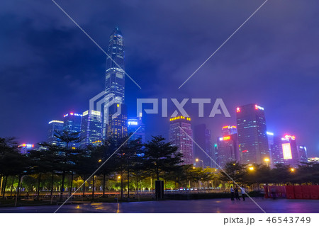 深セン市福田区 夜景 46543749