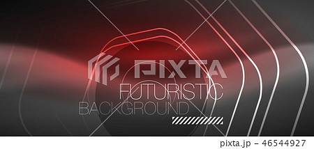 Black and glowing color lines neon design, magin techno template background 46544927