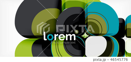 Abstract background - geometric multicolored round shapes composition. Trendy abstract layout 46545776