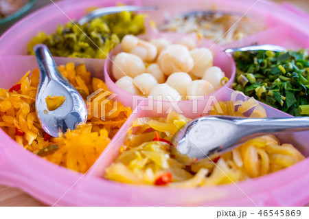 many vegetable pickles for eat  46545869