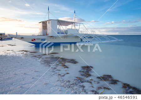 Beautiful sunset view of the beach, Philippines Beautiful sunset view of the beach, Philippines 46546591