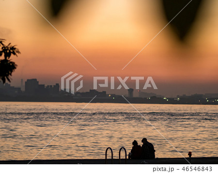 couple at riverside couple at riverside 46546843