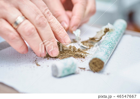 Chinese medicine, health and cure, moxibustion. close-up 46547667