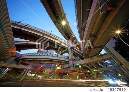 日本の東京都市景観 箱崎ジャンクションなどを望む 日本の東京都市景観 箱崎ジャンクションなどを望む 46547919