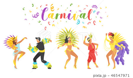 Carnival dancer silhouette. 46547971