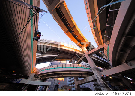 日本の東京都市景観 箱崎ジャンクションなどを望む 日本の東京都市景観 箱崎ジャンクションなどを望む 46547972