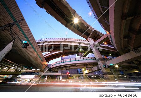 日本の東京都市景観 東京シティエアターミナルや箱崎ジャンクションなどを望む 日本の東京都市景観 東京シティエアターミナルや箱崎ジャンクションなどを望む 46548466