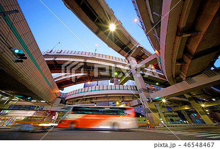 日本の東京都市景観 東京シティエアターミナルや箱崎ジャンクションなどを望む 日本の東京都市景観 東京シティエアターミナルや箱崎ジャンクションなどを望む 46548467