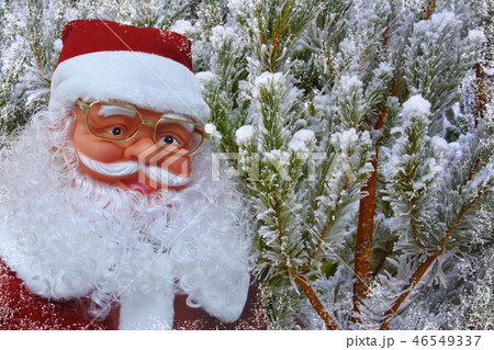 Christmas background for congratulations with Sant Christmas background for congratulations with Sant 46549337