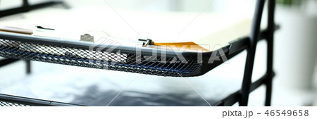 Black metallic multilevel office document tray Black metallic multilevel office document tray 46549658