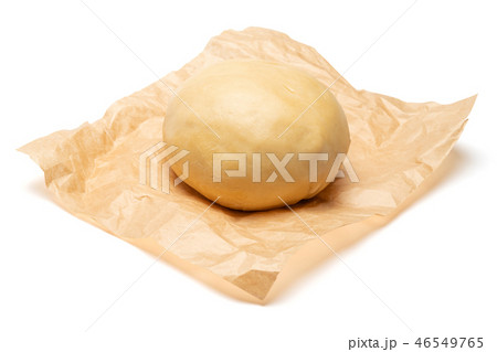 unrolled and unbaked Shortcrust pastry dough on white background unrolled and unbaked Shortcrust pastry dough on white background 46549765