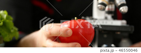 Microscope head on kitchen background Microscope head on kitchen background 46550046