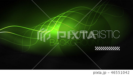 Neon lines wave background. Abstract composition 46551042