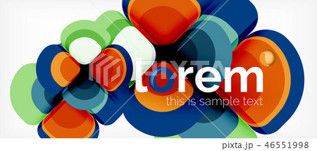 Abstract background - geometric multicolored round shapes composition. Trendy abstract layout 46551998
