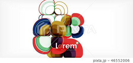 Abstract background - geometric multicolored round shapes composition. Trendy abstract layout 46552006