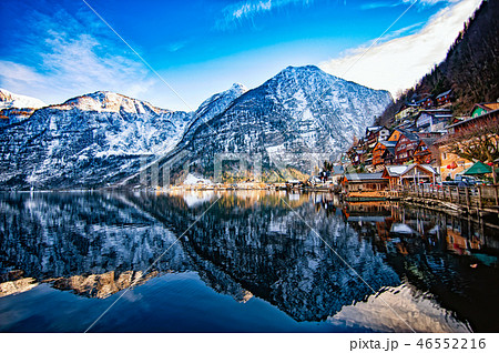 Winter View of Hallstatt, Alps, Austria. Winter View of Hallstatt, Alps, Austria. 46552216