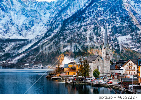 Winter View of Hallstatt,Alps, Austria. Winter View of Hallstatt,Alps, Austria. 46552227