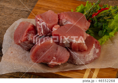 Raw pork tenderloin 46552268