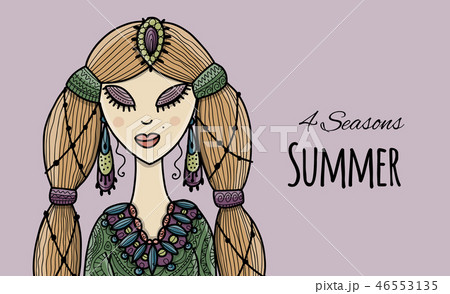 Female beauty, summer style for your design Female beauty, summer style for your design 46553135
