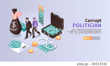 Corrupt Politician Horizontal Banner 46553582