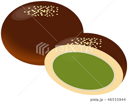 うぐいすあんパンのイラスト素材