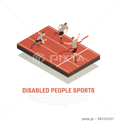 Disabled Sport Isometric Composition Disabled Sport Isometric Composition 46554337