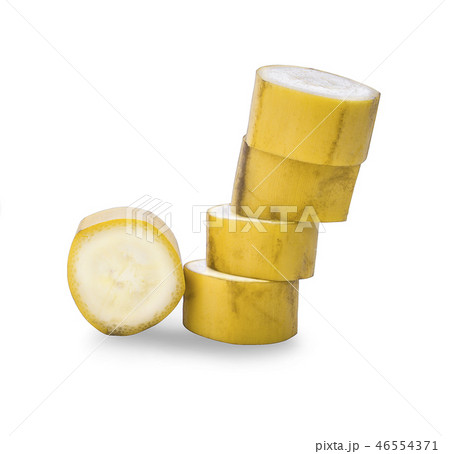 Banana slice isolated on white background Banana slice isolated on white background 46554371