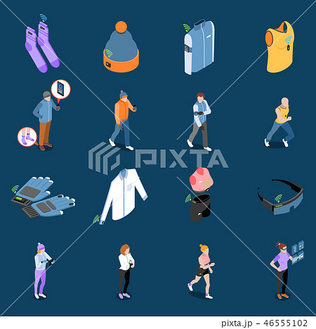 Smart Clothes Icon Set 46555102