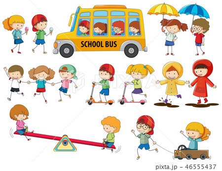 Set of doodle kids Set of doodle kids 46555437