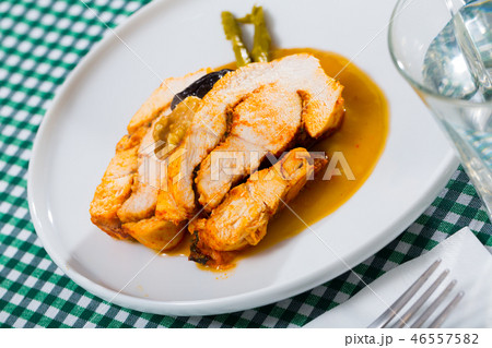 Delicious poultry dish – baked turkey breast 46557582