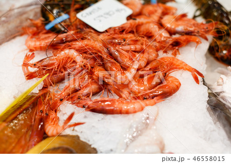 Display with crustaceans in shop 46558015