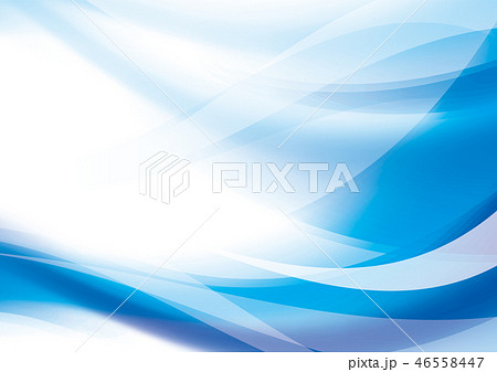 ウェーブ　アブストラクト　背景　青 46558447