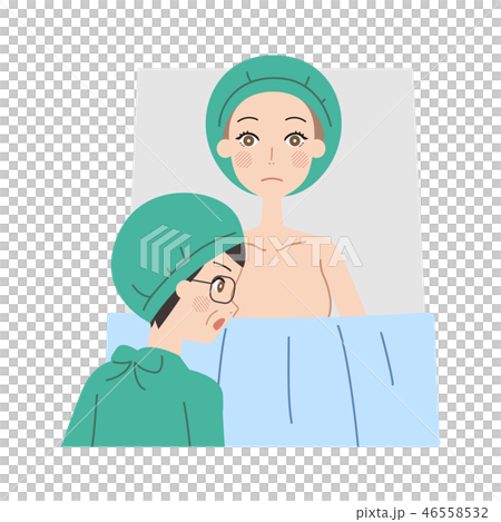 一個分娩的女人。 一個分娩的女人。 46558532