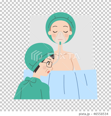 一個分娩的女人。 46558534