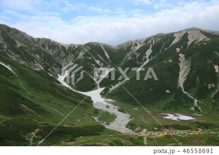 立山連峰　大走谷と雷鳥沢キャンプ場 46558691