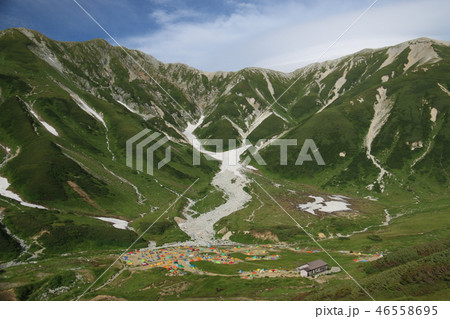 立山連峰　雷鳥沢キャンプ場遠景 46558695