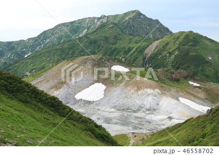 立山連峰 地獄谷越しの奥大日岳 立山連峰 地獄谷越しの奥大日岳 46558702