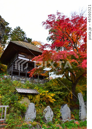 長楽寺観音堂　紅葉　千曲市 46560321