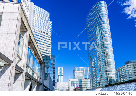 東京 品川駅周辺のビル群の写真素材