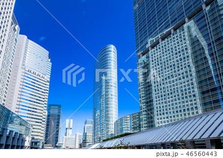 東京 品川駅周辺のビル群の写真素材