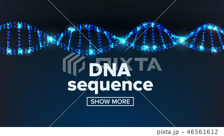 Dna Structure Vector. Medical Banner. Chemistry Cover. Laboratory Design. Illustration 46561612