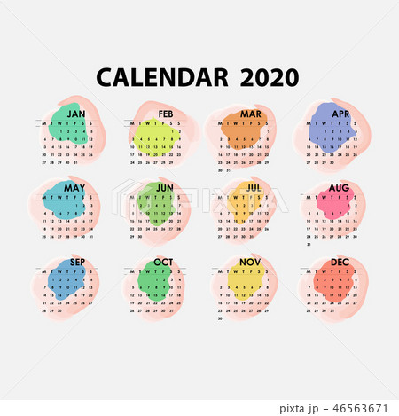 2020 Calendar Template.Calendar 2020  46563671