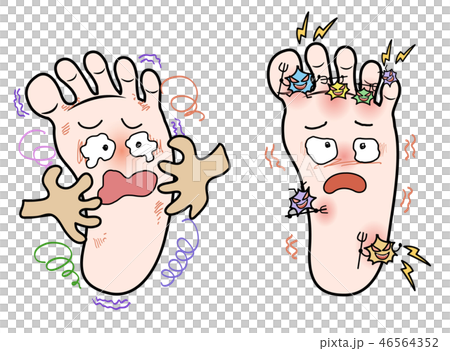 かゆい足-水虫 46564352